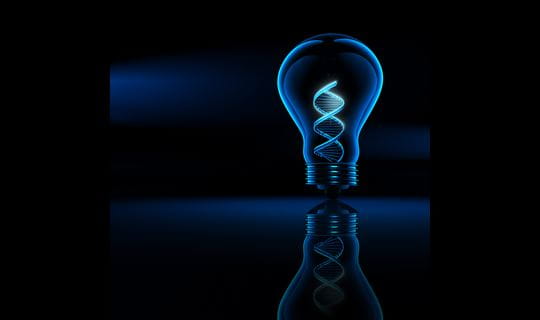 lightbulb w patient DNA strand